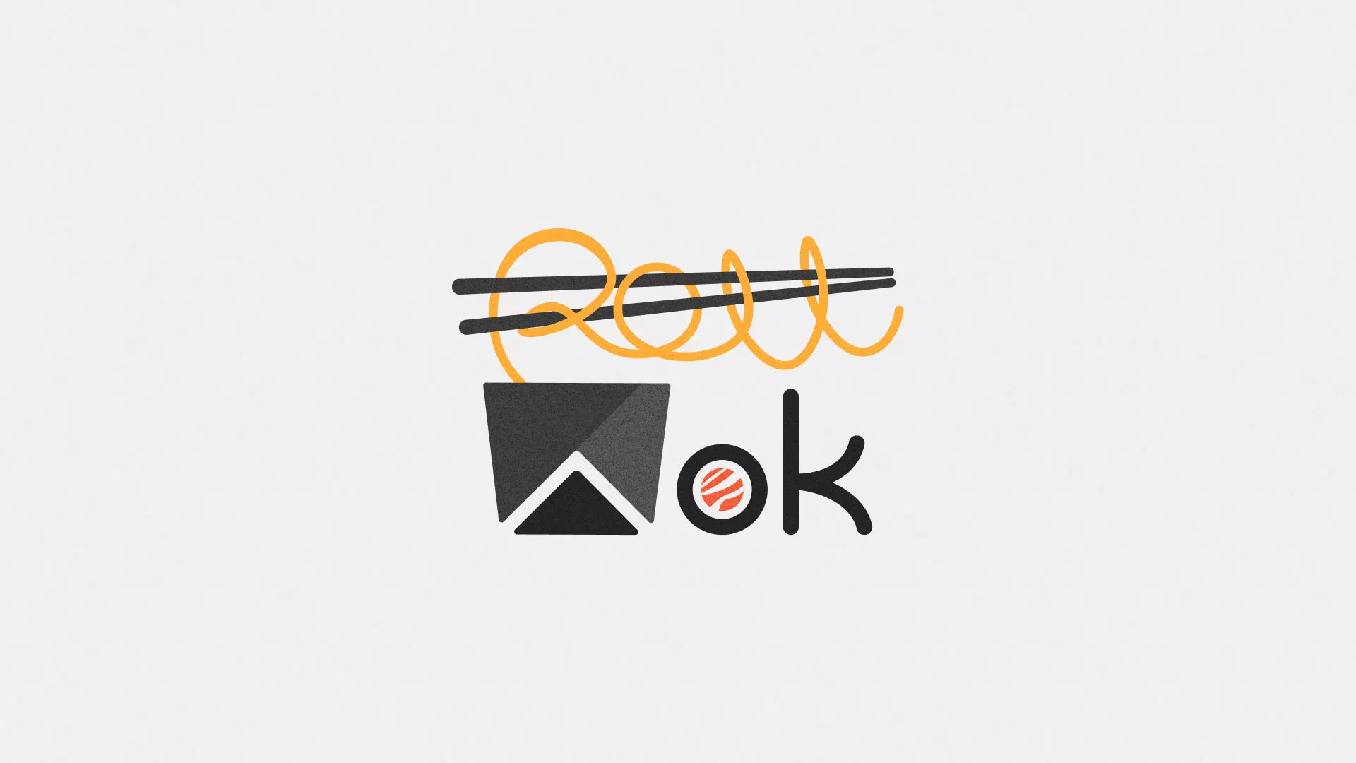 Разработка логотипа суши-бара «Roll Wok Club» в Раменском